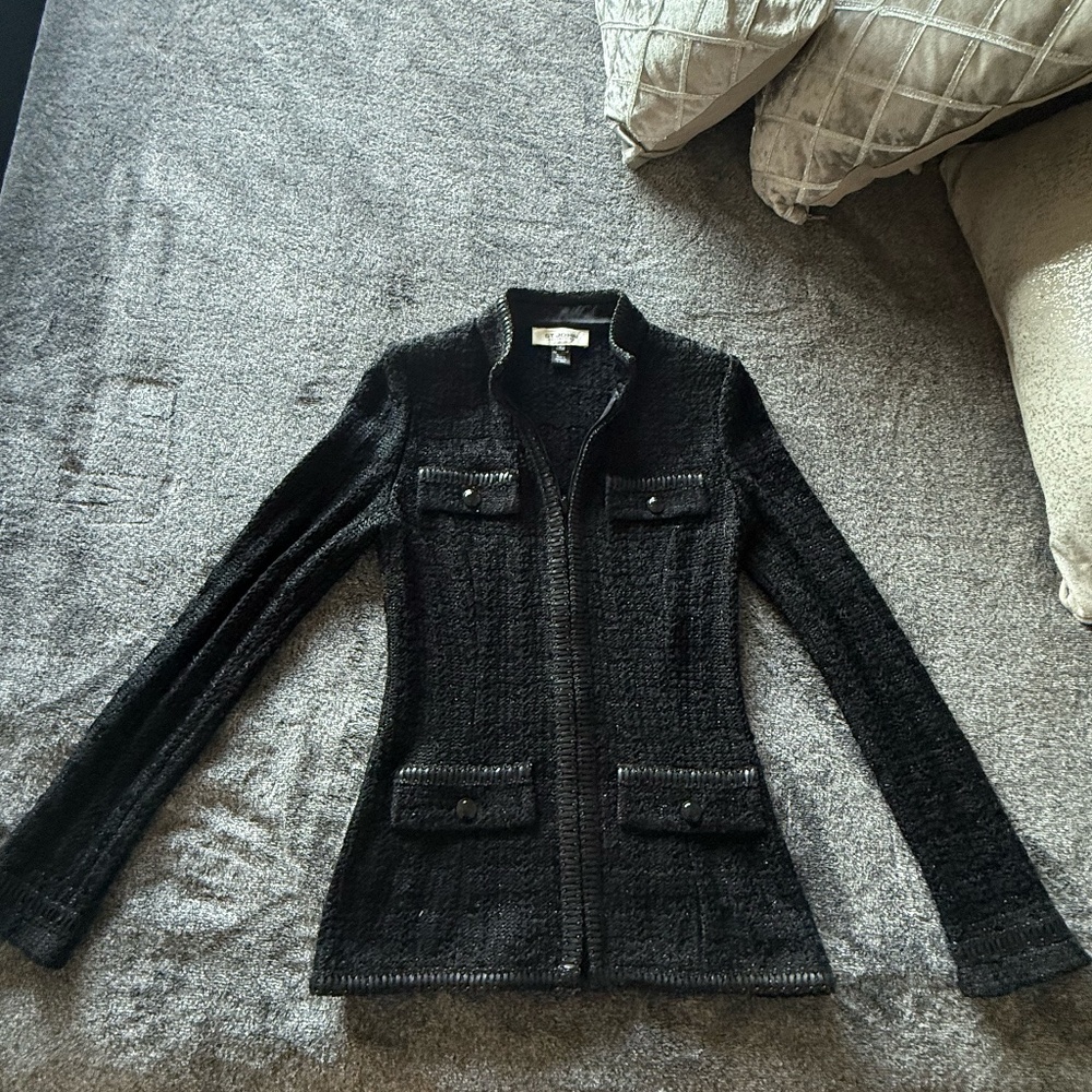 St. John Black Evening Jacket Size 2